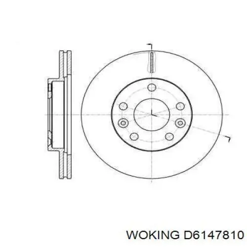 Disco do freio dianteiro Woking D6147810 preço, a partir de 41,34 USD