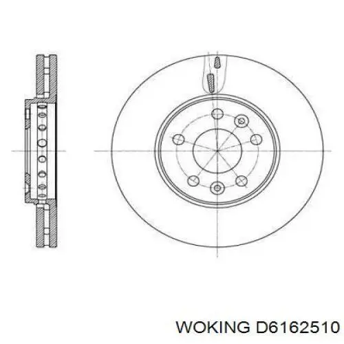 D6162510 Woking Disco do freio dianteiro
