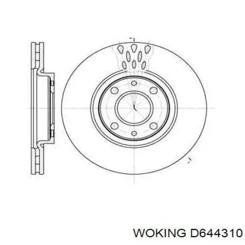 Disco do freio dianteiro Woking D644310 preço, a partir de 32,34 USD