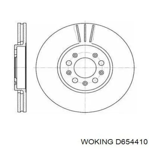 Disco do freio dianteiro Woking D654410 preço, a partir de 45,18 USD