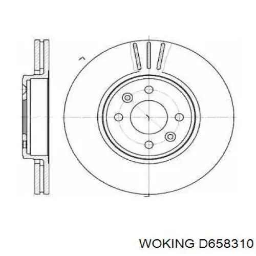 Disco do freio dianteiro Woking D658310 preço, a partir de 42,41 USD