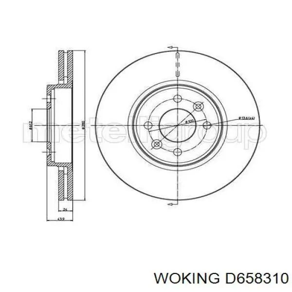 Compre D658310 Woking Disco do freio dianteiro