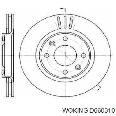 Disco do freio dianteiro Woking D660310 preço, a partir de 37,77 USD