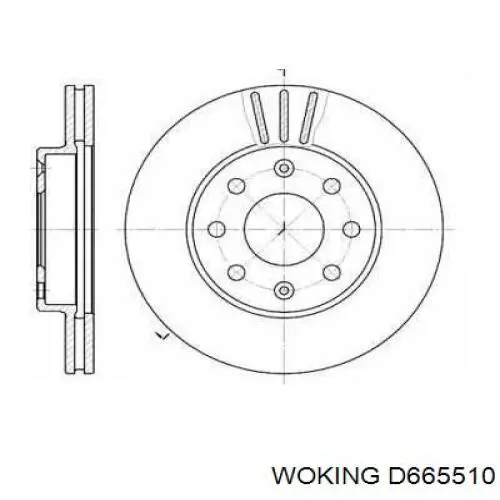 Disco do freio dianteiro Woking D665510 preço, a partir de 27,91 USD