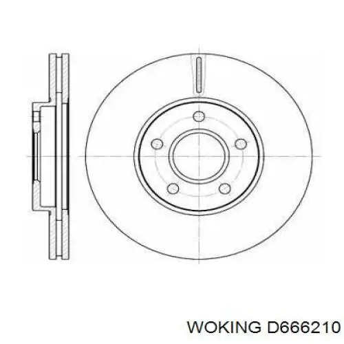 Disco do freio dianteiro Woking D666210 preço, a partir de 50,43 USD