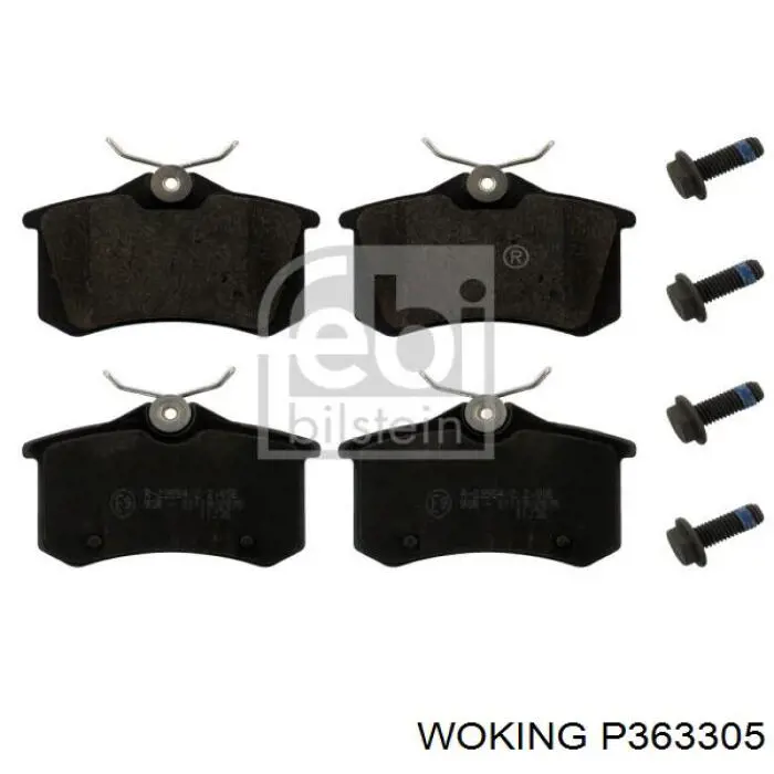 Sapatas do freio traseiras de disco Woking P363305 preço, a partir de 33,28 USD