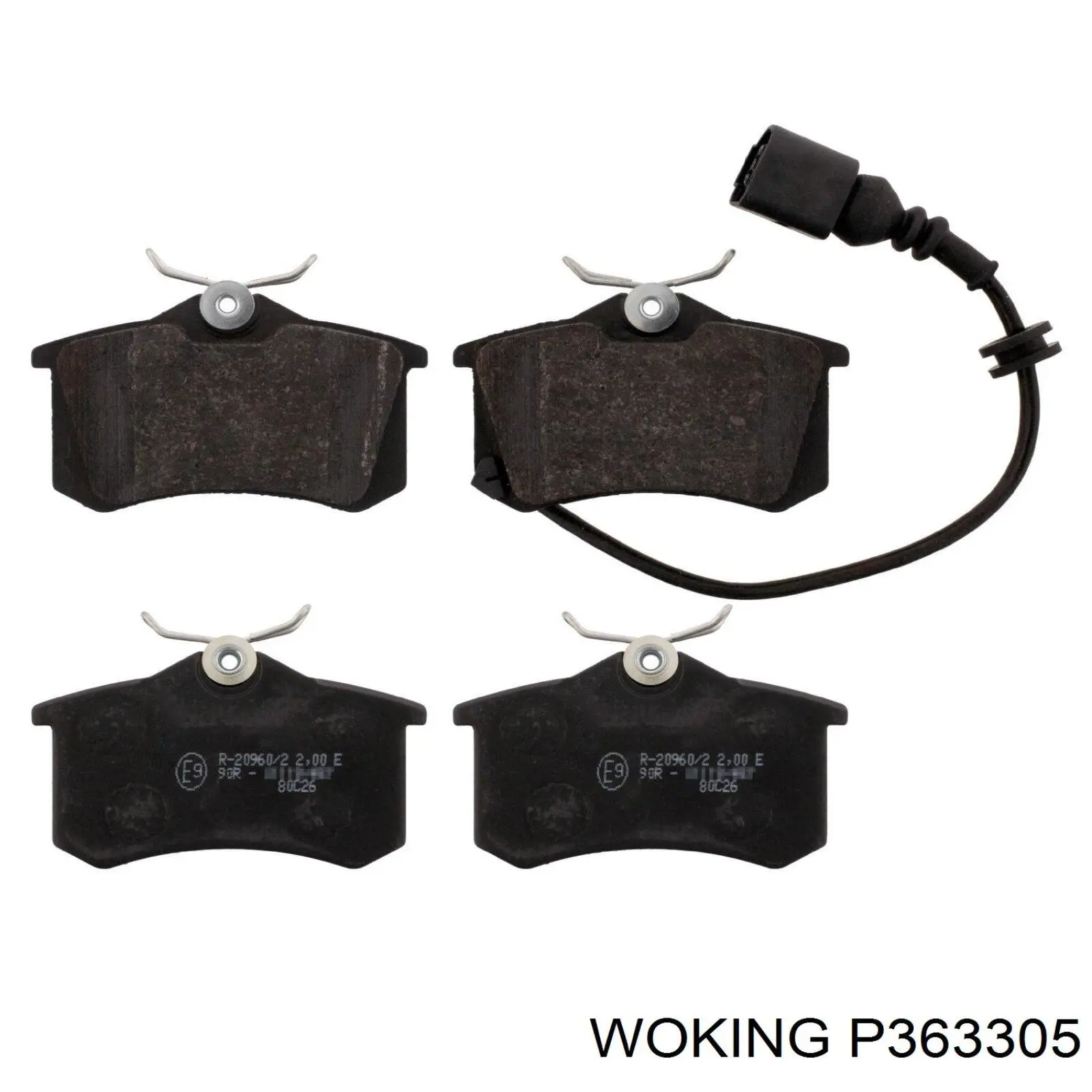 Compre P363305 Woking Sapatas do freio traseiras de disco