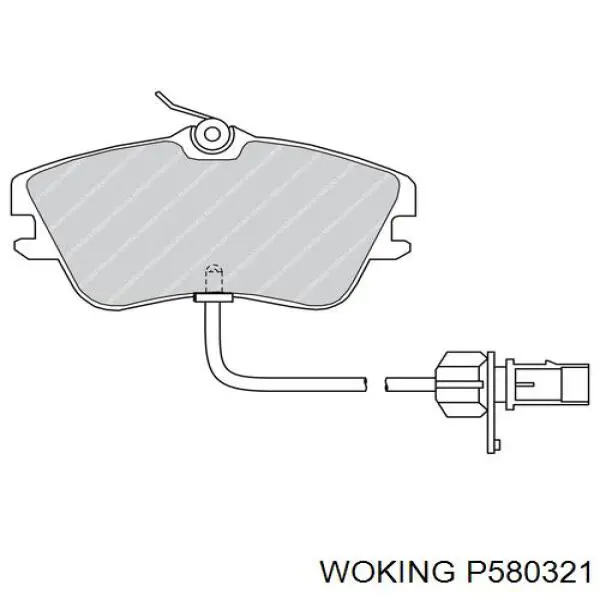 Compre P580321 Woking Sapatas do freio dianteiras de disco