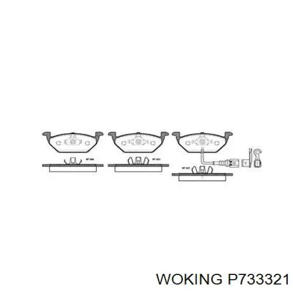 Sapatas do freio dianteiras de disco Woking P733321 preço, a partir de 44,83 USD