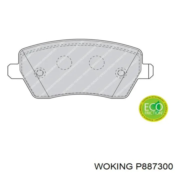 Compre P887300 Woking Sapatas do freio dianteiras de disco