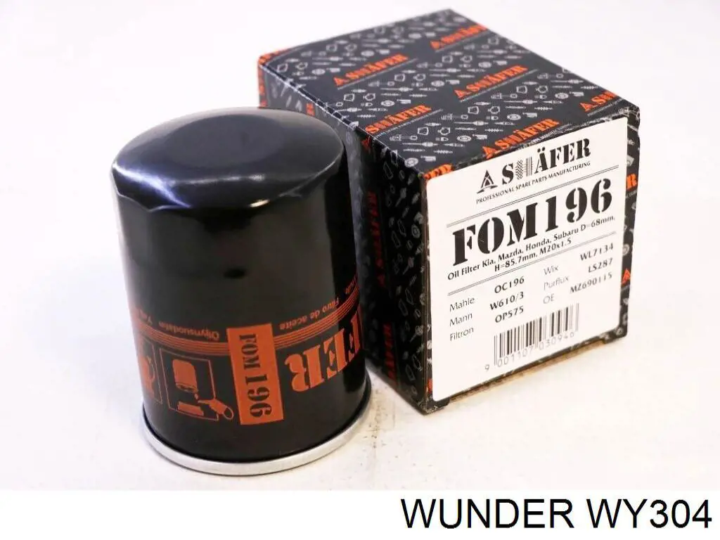 Filtro de óleo Wunder WY304 preço, a partir de 6,30 USD