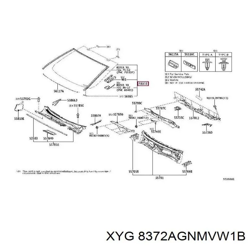 Compre 5610142140 Toyota Pára-brisas