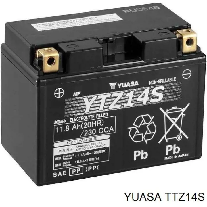 TTZ14S Yuasa Bateria recarregável (PILHA)