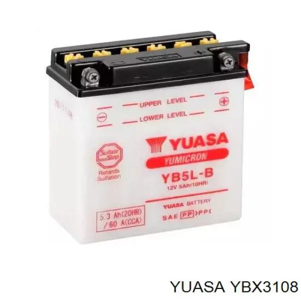 YBX3108 Yuasa Bateria recarregável (PILHA)