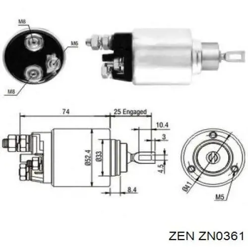Roda-livre do motor de arranco ZN0361 ZEN