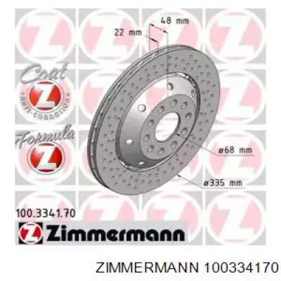Disco do freio traseiro Zimmermann 100334170 preço, a partir de 245,23 USD
