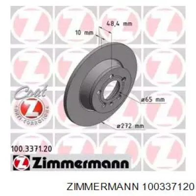 Disco do freio traseiro Zimmermann 100337120 preço, a partir de 42,54 USD