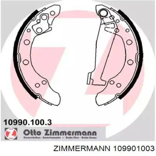 Sapatas do freio traseiras de tambor Zimmermann 109901003 preço, a partir de 26,55 USD