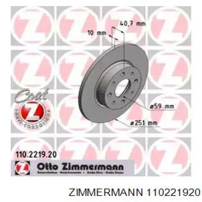 Disco do freio traseiro Zimmermann 110221920 preço, a partir de 42,41 USD
