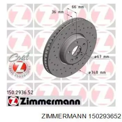 Compre 150293652 Zimmermann Disco do freio dianteiro