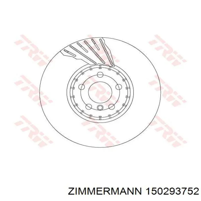 Disco do freio dianteiro Zimmermann 150293752 preço, a partir de 190,97 USD