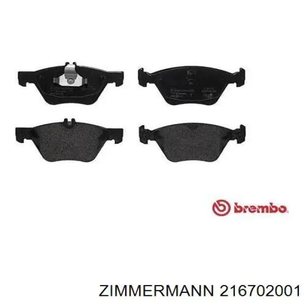 Compre 216702001 Zimmermann Sapatas do freio dianteiras de disco
