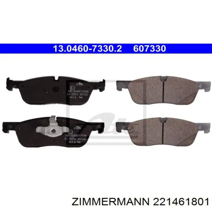 Sapatas do freio dianteiras de disco Zimmermann 221461801 preço, a partir de 45,71 USD