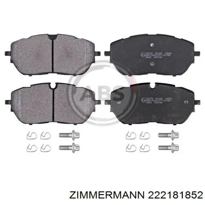 Compre 222181852 Zimmermann Sapatas do freio dianteiras de disco