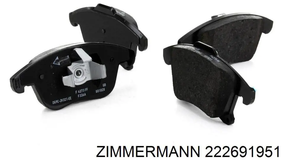 Compre 222691951 Zimmermann Sapatas do freio dianteiras de disco