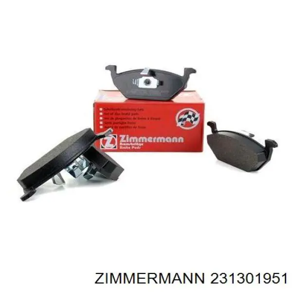 Compre 231301951 Zimmermann Sapatas do freio dianteiras de disco