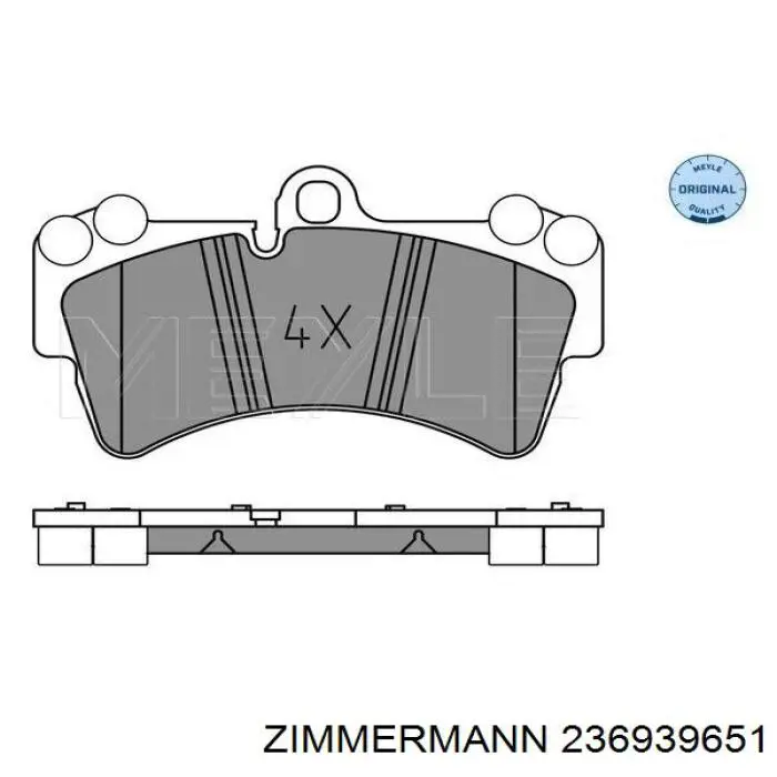 Sapatas do freio dianteiras de disco Zimmermann 236939651 preço, a partir de 70,98 USD