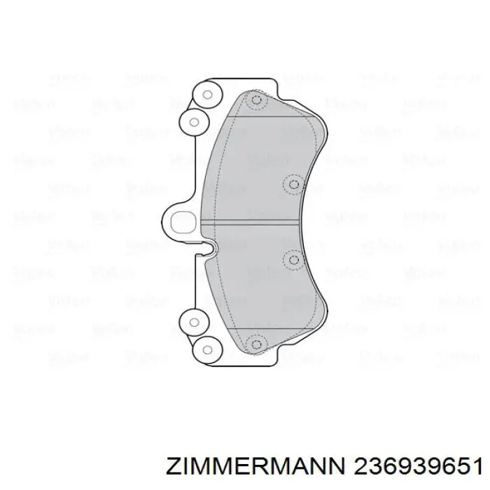 Compre 236939651 Zimmermann Sapatas do freio dianteiras de disco