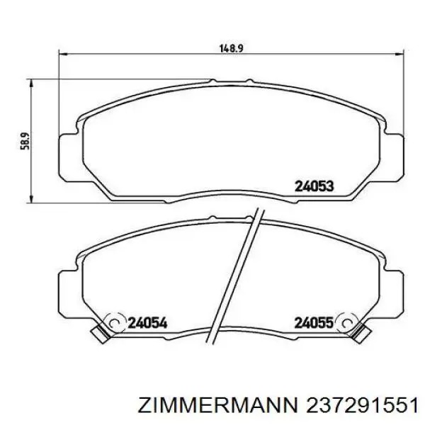 Compre 237291551 Zimmermann Sapatas do freio dianteiras de disco