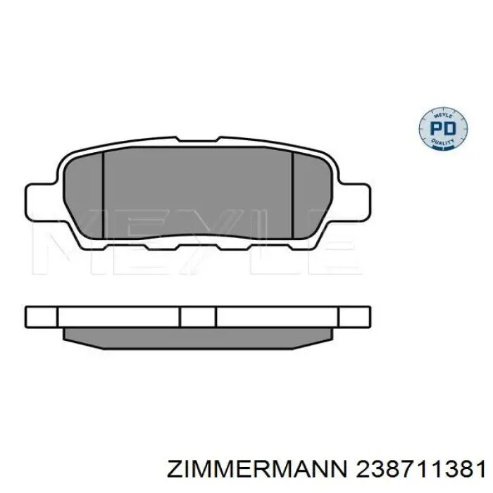 Compre 238711381 Zimmermann Sapatas do freio traseiras de disco