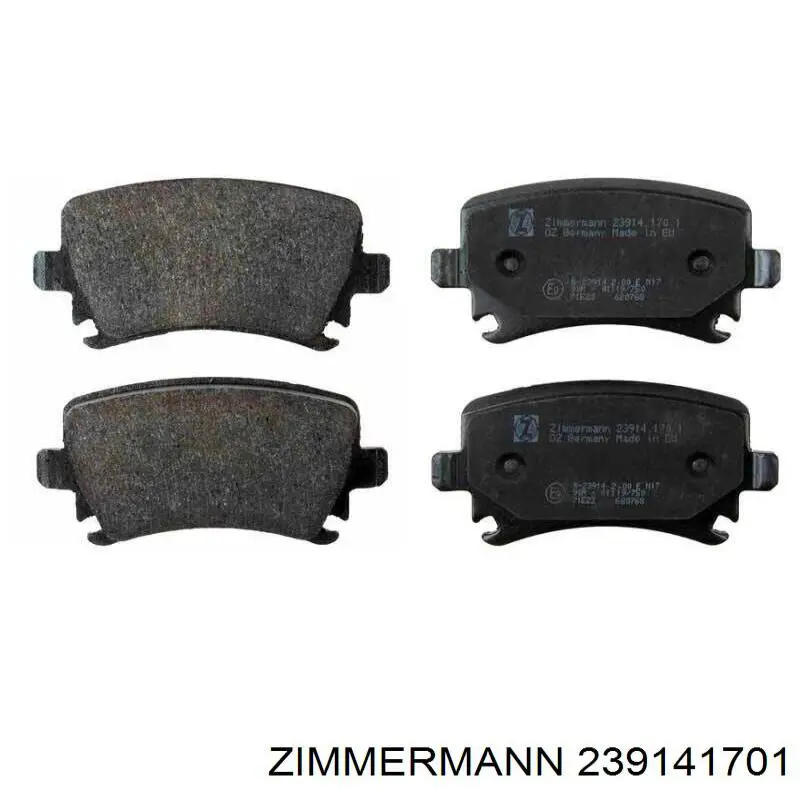 Compre 239141701 Zimmermann Sapatas do freio traseiras de disco