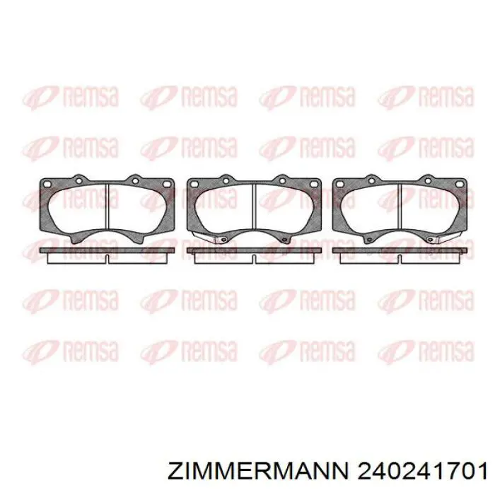 Compre 240241701 Zimmermann Sapatas do freio dianteiras de disco