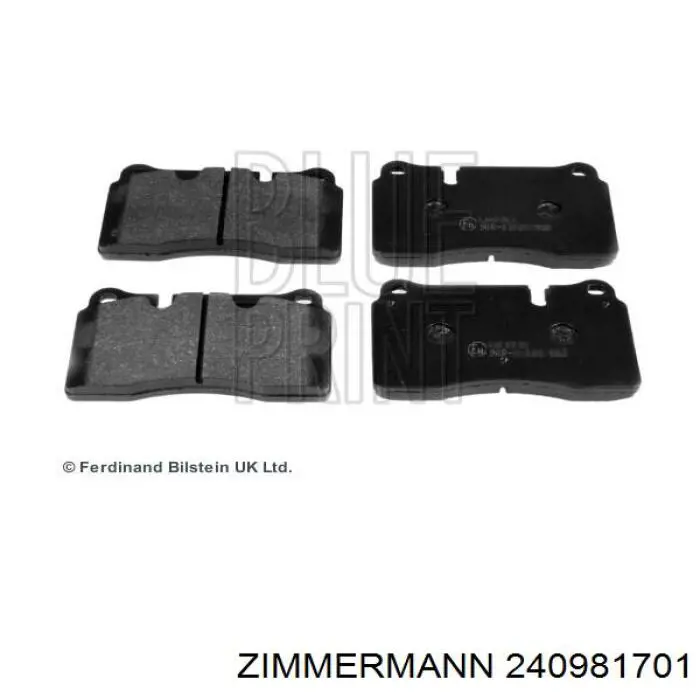 Compre 240981701 Zimmermann Sapatas do freio dianteiras de disco