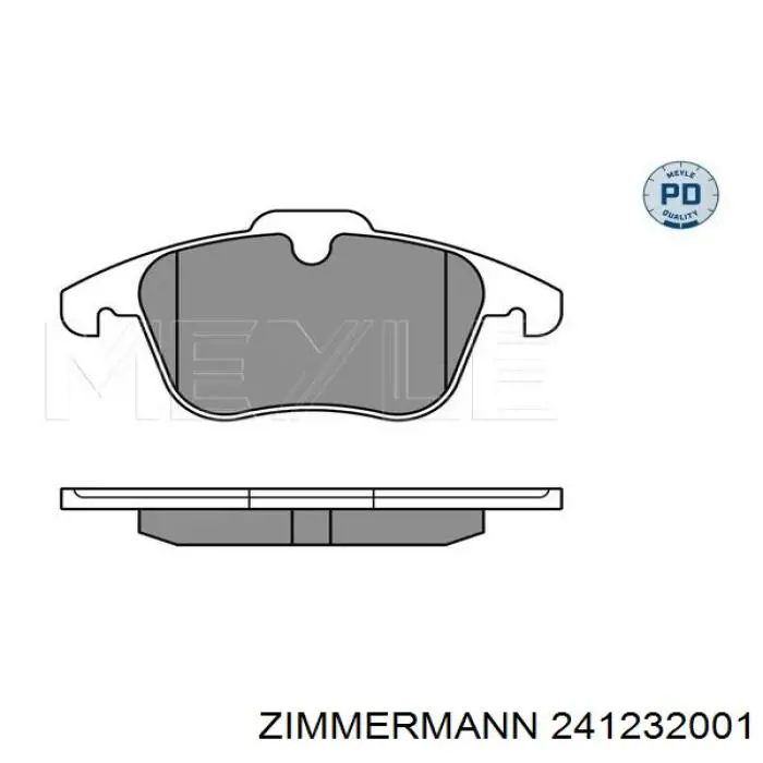 Compre 241232001 Zimmermann Sapatas do freio dianteiras de disco