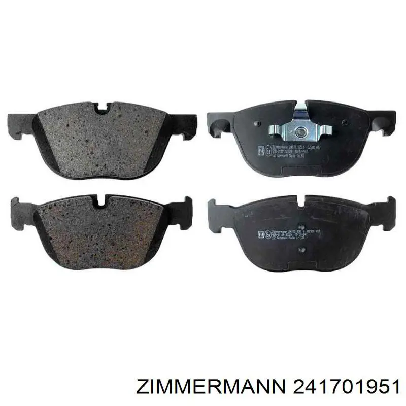 Compre 241701951 Zimmermann Sapatas do freio dianteiras de disco