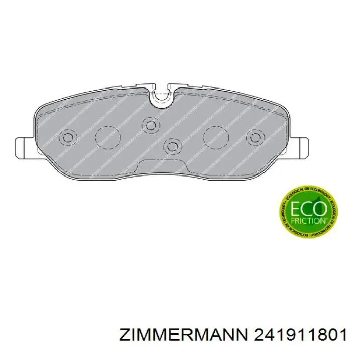 Compre 241911801 Zimmermann Sapatas do freio dianteiras de disco