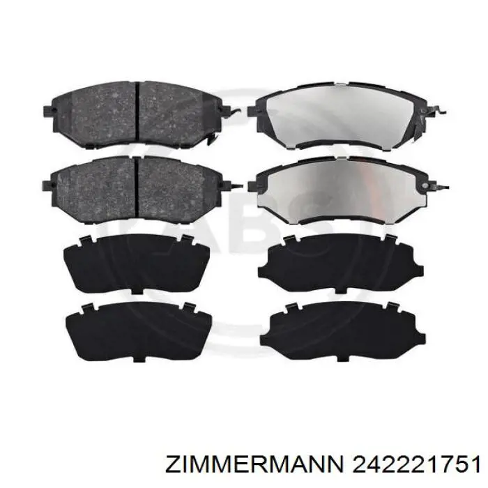 Compre 242221751 Zimmermann Sapatas do freio dianteiras de disco