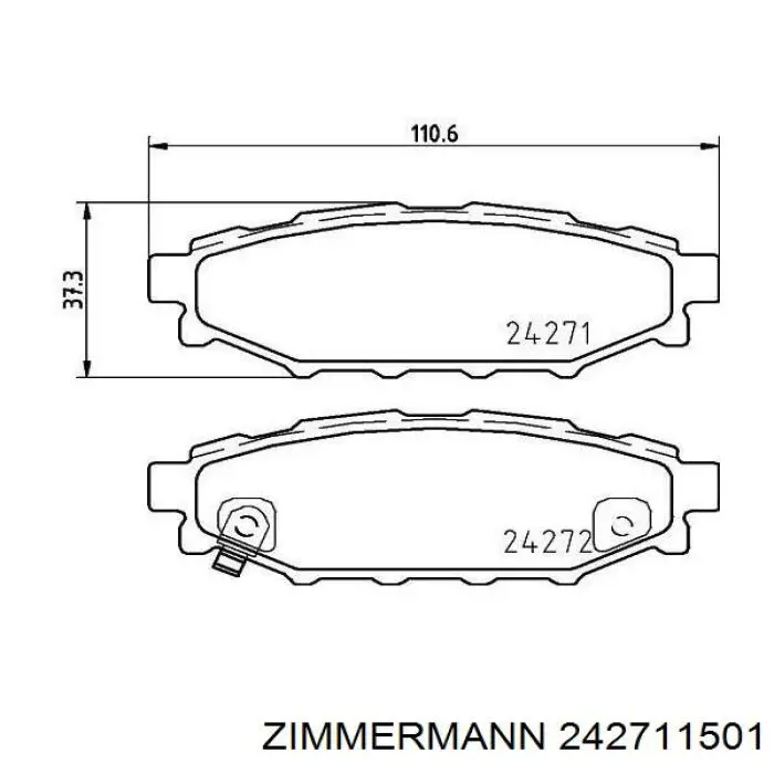 Compre 242711501 Zimmermann Sapatas do freio traseiras de disco