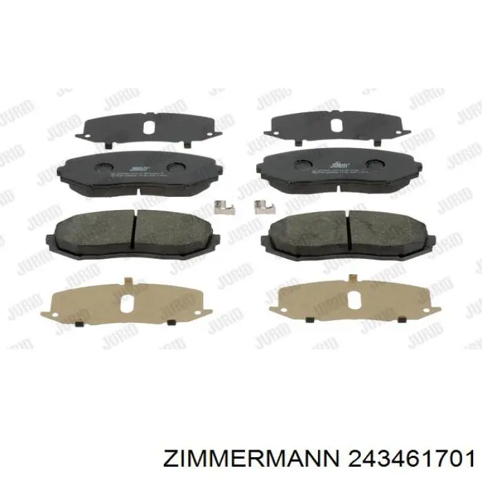 Compre 243461701 Zimmermann Sapatas do freio dianteiras de disco