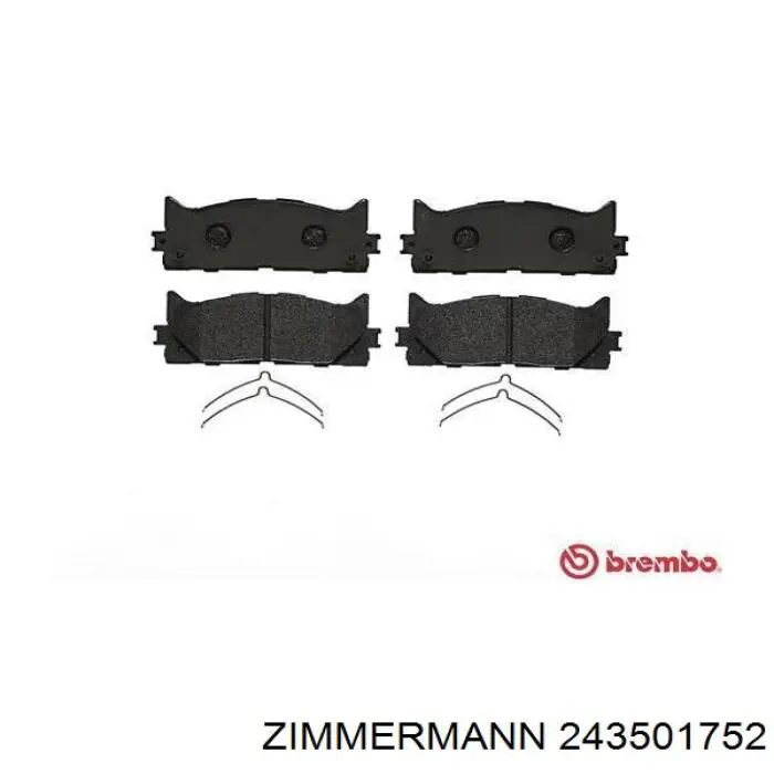 Sapatas do freio dianteiras de disco Zimmermann 243501752 preço, a partir de 34,10 USD
