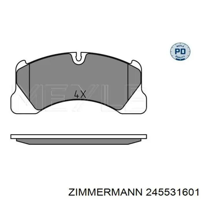 Compre 245531601 Zimmermann Sapatas do freio dianteiras de disco