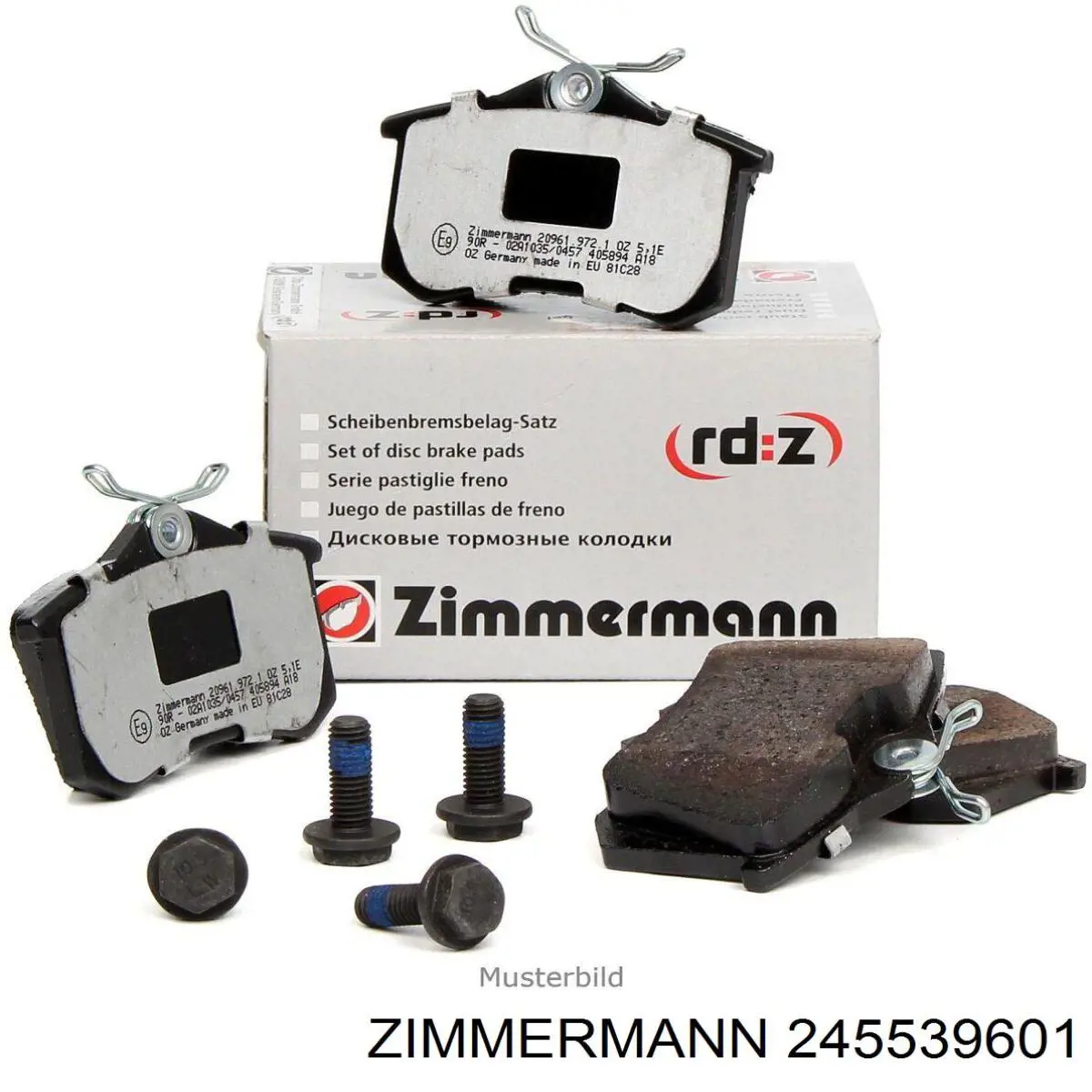 Compre 245539601 Zimmermann Sapatas do freio dianteiras de disco