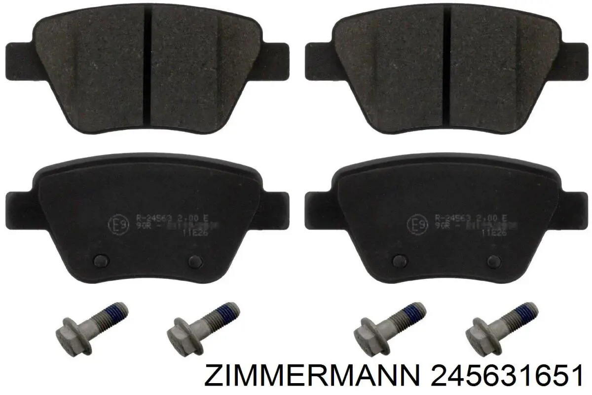 Compre 245631651 Zimmermann Sapatas do freio traseiras de disco