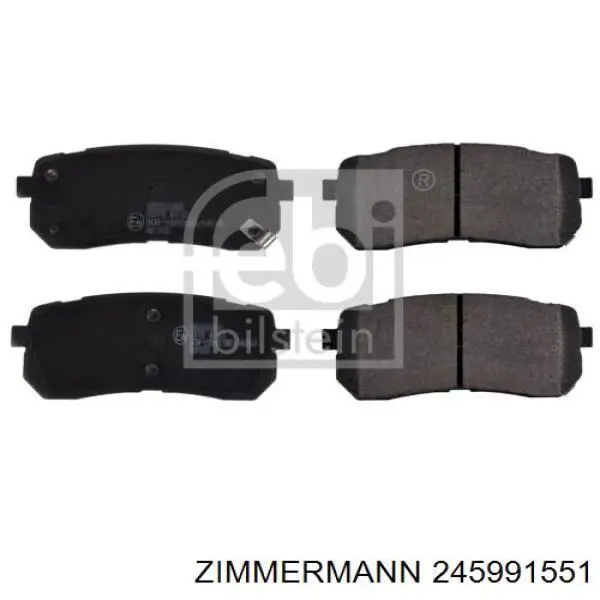 Compre 245991551 Zimmermann Sapatas do freio traseiras de disco