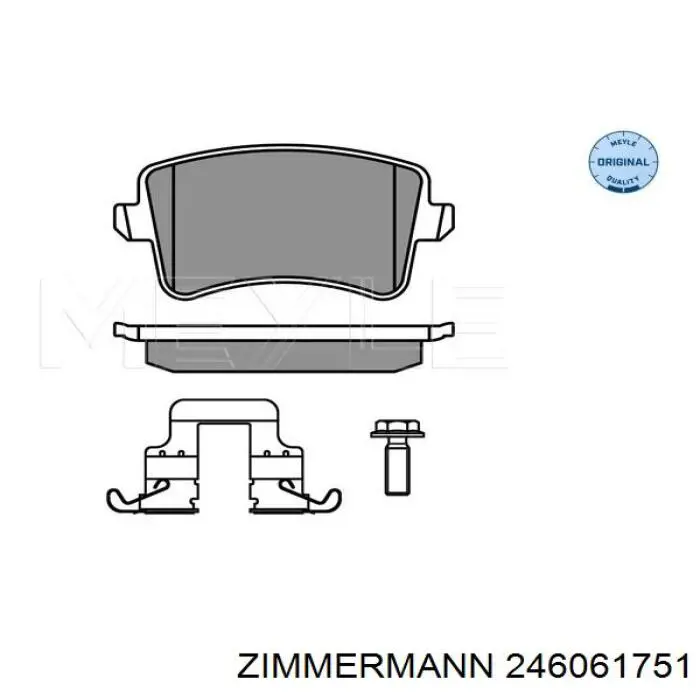 Compre 246061751 Zimmermann Sapatas do freio traseiras de disco