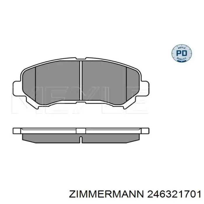 Compre 246321701 Zimmermann Sapatas do freio dianteiras de disco